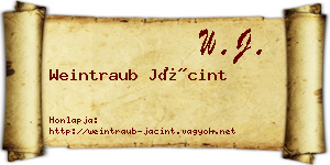 Weintraub Jácint névjegykártya